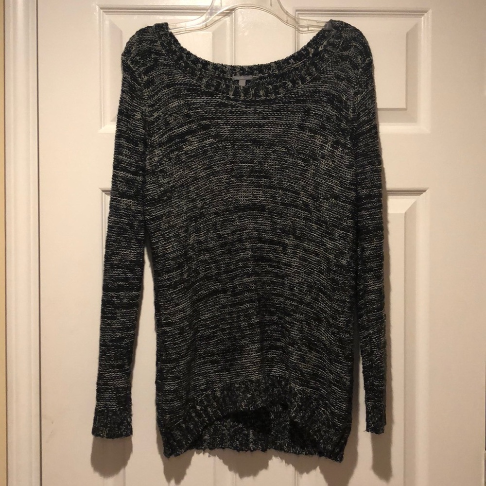 Speckled black oversized sweater